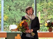 Vizepräsidentin Prof.in Dr. Anne Bohrer bei der Begrüßung. Foto:EHB/HoKom 