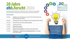 Programm ehb.forscht am 3. November 2026. Grafik: HoKom/EHB