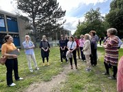 Führung Historische Orte der Sozialgeschichte unter der Leitung von Prof.in D. Anke Dreier-Horning (links)