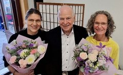 Prof.in Dr. Natalia Gagarina, Professorin am Leibniz-Zentrum (ZAS), Prof. em. Dr. Matthias Bräutigam und Prof.in Natascha Naujok, Professorin für Kommunikation/EHB. (v.l.n.r.) Foto: privat