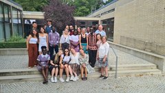 Internationale Studierende mit Prof. Dr. Olivia Dibelius, Dr. Fred Yao Gbagbo, Dr. R. Agjei, Dr. R. Majka, Stephanie Palm und Tanja Reith