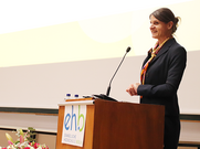 Prof.in Dr. Barbara Fillenberg (DGHWi) bei der Begrüßungsrede