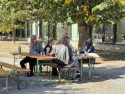 Pause auf dem Campus