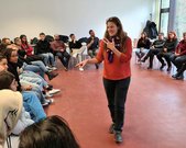 Magdalena Scharf gestaltet eine lebendige Sprachanimation