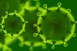 Coronavirus in grün