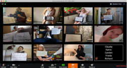 Screenshot einer online Veranstaltung der Theaterpädagogik