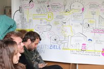 Projektpräsentation in einem der Ateliers