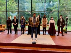 Feierliche Veranbschiedung der Master Absolvent*innen mit Verleihung der Urkunden durch den Prorektor Prof. Dr. Michael Komorek in der Kirche Zur Heimat.