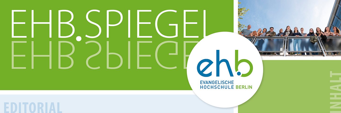 Headerbild neuer ehb.spiegel mit EHB Logo auf weißem Kreis