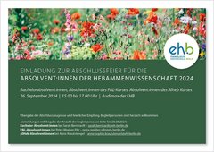 Einladung zur Absolvent:innenfeier