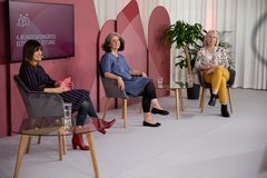 Podiumsdiskussion mit Prof. Dr. Julia Lepperhoff (Mitte)