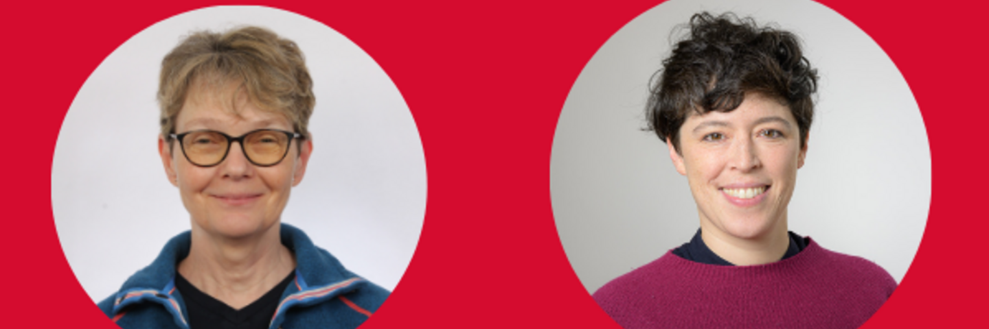 Slide mit den Portraits der Podcast-Gäste Cornelia Heinze und Yori Schultka