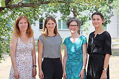 Gruppenbild der vier Mitarbeiterinnen vom Zentrum für Fort- und Weiterbildung an der EHB