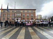 Demonstration vor dem Berliner Abgeordnetenhaus am 20. November 2025. Foto: EHB