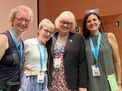Christiane Janßen-Tapken (l.), Prof. Dr. Cornelia Heinze (m.), Lisbeth Vinberg Engel (Präsidentin des Florence Networks) (m.), Laura Visiers (Organisatorin an der Centro Universitario San Rafael, Madrid) (r.)