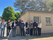 Vor dem Dokumentationszentrum NS-Zwangsarbeit in Niederschöneweide