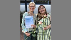 Margret Goertz (Pflegedienst Meyer & Kratzsch) und Helen Kirsch