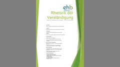 Poster zum Projekt "Rhetorik der Verständigung" (Prof. Dr. Anusheh Rafi)