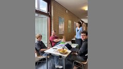 Infostand der Ev. Religions- und Gemeindepädagogik. Foto: EHB